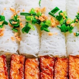 Grilled Tofu Banh Hoi.