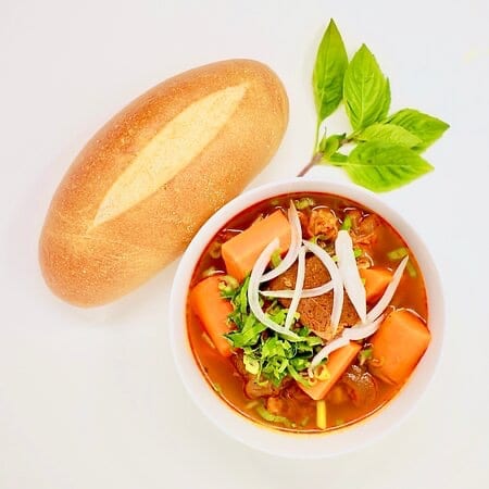 Beef Stew W/ Hoagie.
